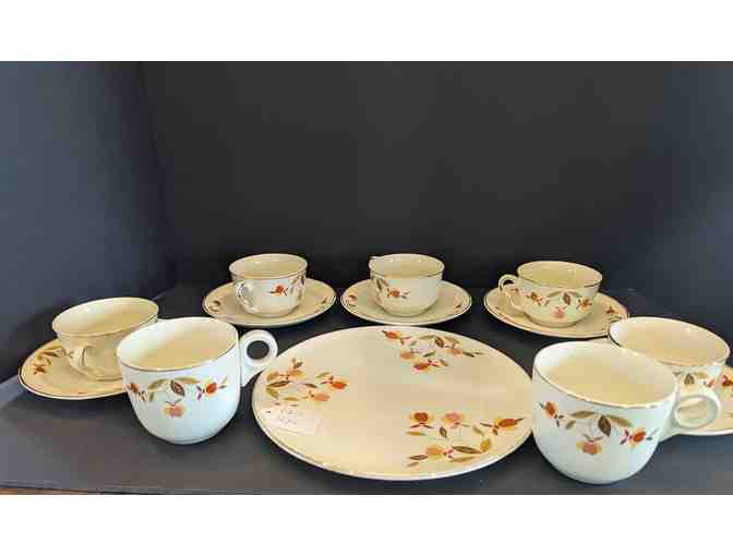 Hall China Autumn Leaf 13 pcs Cake Plate, Cups/Saucers, Coffee Cups
