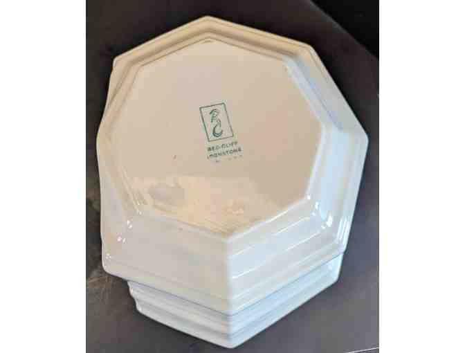 Antique Red Cliff Ironstone Pottery Wall Mount Water Cooler with Under Basin