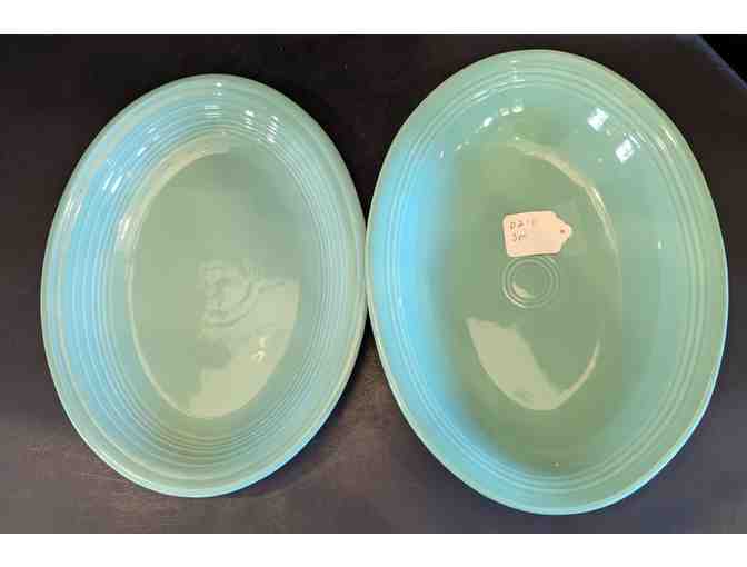 Homer Laughlin Fiesta 3 pcs Seamist Tray Bowl and Platter
