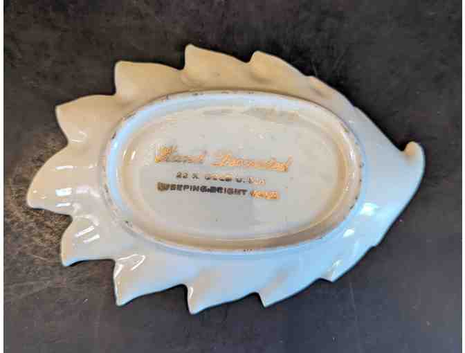 Weeping Gold Jaguar, Soap Dish, and 2 Vases