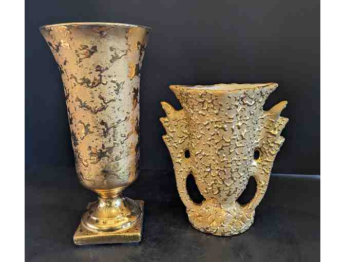 Acme China Weeping Gold Vases 2 pcs