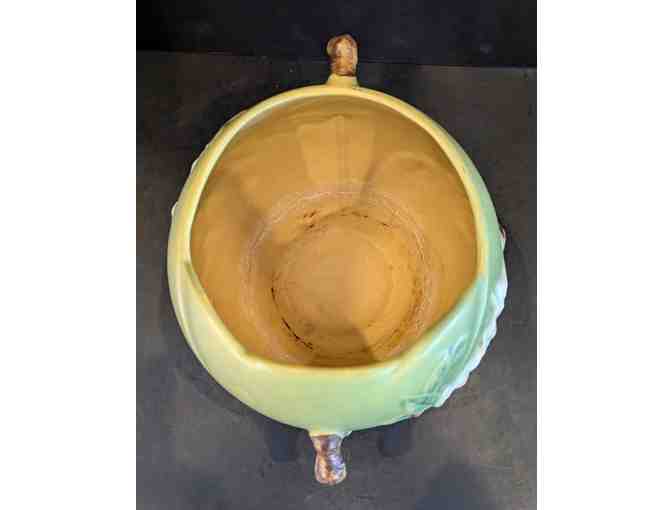 Roseville Two Handle Apple Blossom Green Bowl/Vase