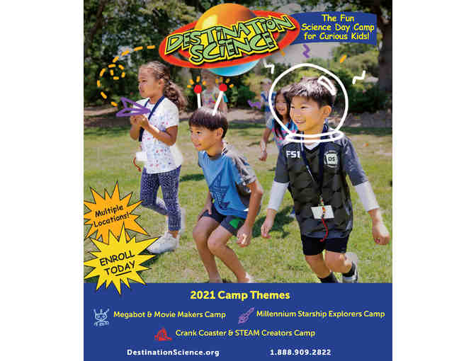 Destination Science Camp-1 Week online camp or $155 credit towards in-person camp!