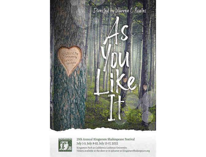 Kingsmen Shakespeare Festival (CLU Professional Theater Company)- One Reserved Lawnbox