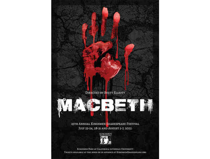 Kingsmen Shakespeare Festival (CLU Professional Theater Company)- One Reserved Lawnbox