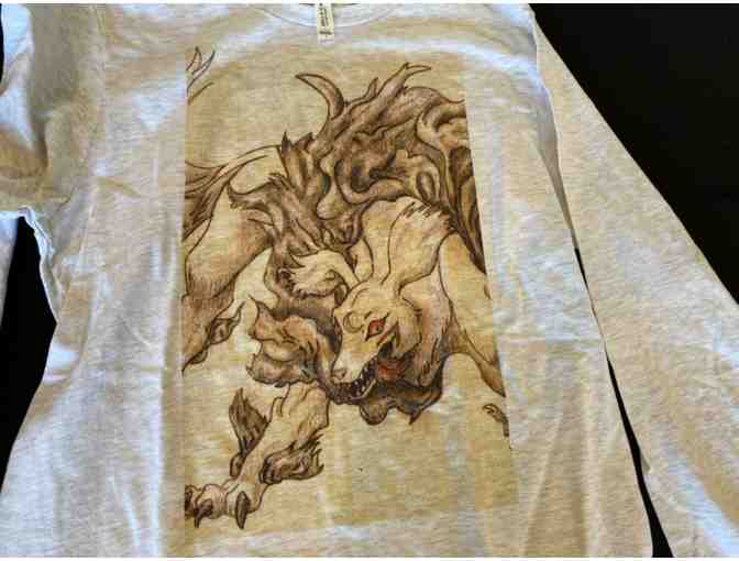 Grey Long-sleeved T-shirt, Dragon design