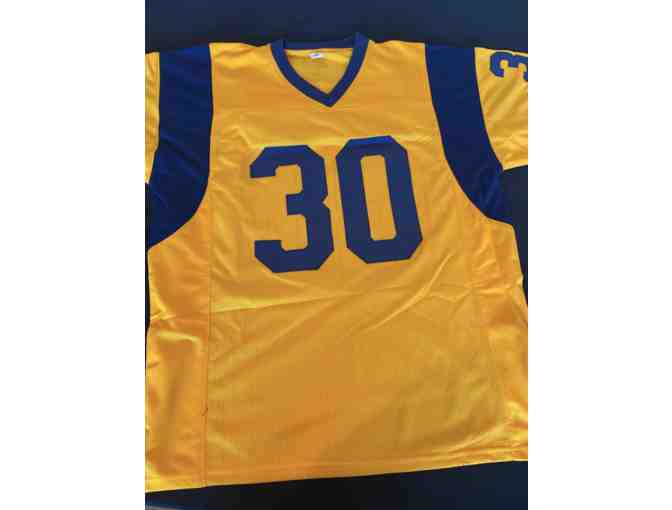 Los Angeles Rams NFL Gold and Blue Jersey signed by Todd Gurley II