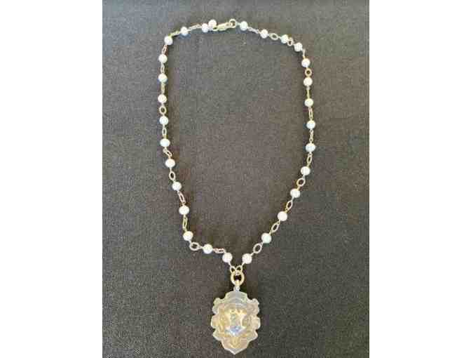 Sterling Silver and White Freshwater Pearl Necklace