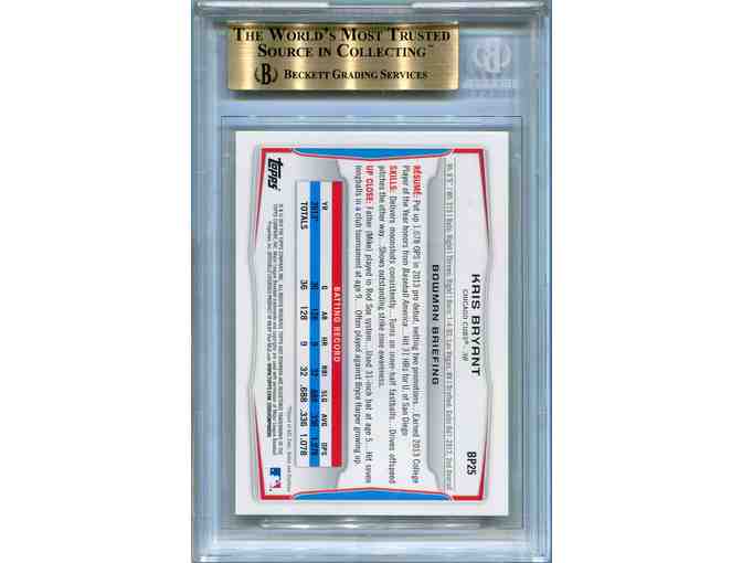 2014 Bowman Prospects Kris Bryant Rookie #BP25 BGS 9.5 GEM MINT