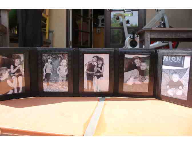Shanghai Tang Leather 5 fold Out Photo Frame