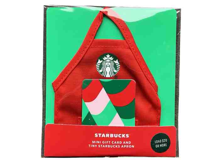 $25 Starbucks Mini Gift Card and Tiny Starbucks Apron - Photo 1