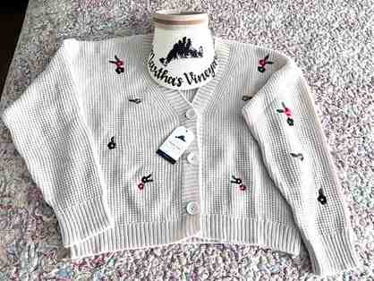 Martha's Style Co. Sweater/Visor Combo