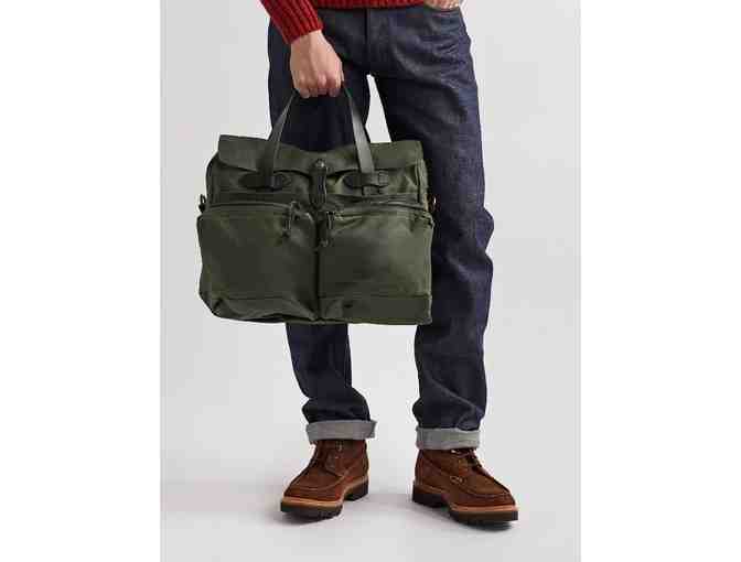 DARK GREEN FILSON BRIEFCASE COMPUTER BAG BY BROOKS BROS