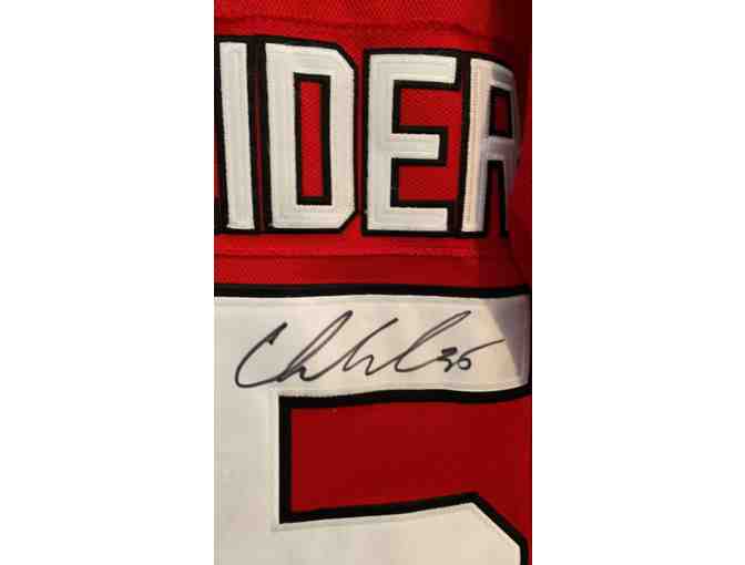 AUTOGRAPHED RED NJ DEVILS SIZE 50 NHL JERSEY #35 CORY SCHNEIDER