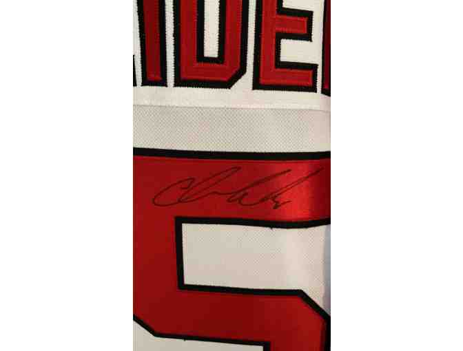 AUTOGRAPHED WHITE NJ DEVILS SIZE 52 NHL JERSEY #35 CORY SCHNEIDER