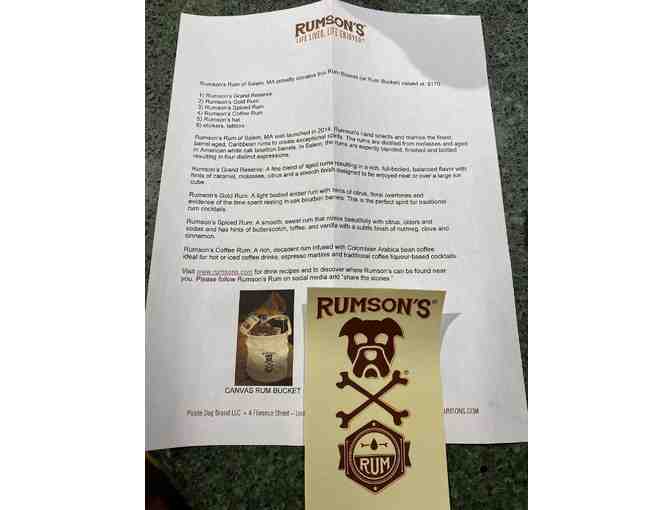 CANVAS RUM BUCKET FROM RUMSON RUM, SALEM, MA