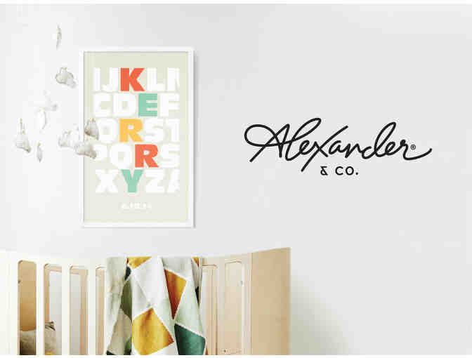Vintage, personalized artwork from Alexander & Co.
