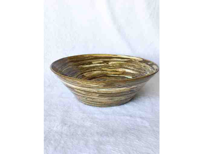 Handmade Pottery - Marbled Clay Bowl