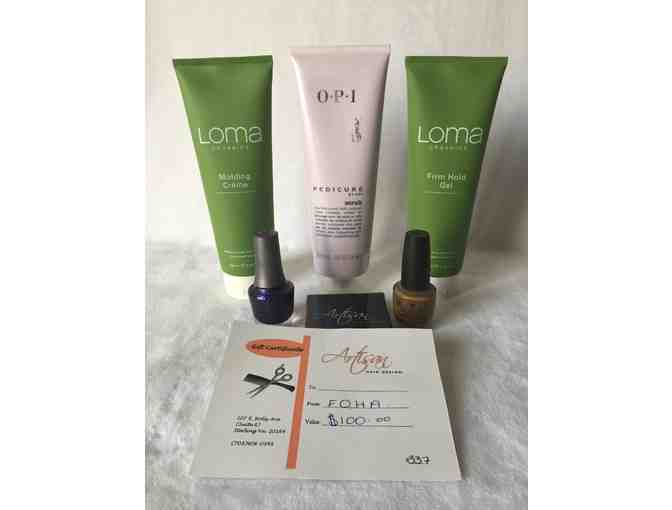 Artisan Hair Design Gift Certificate and Beauty Items
