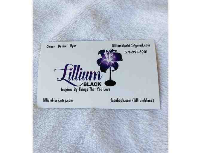 Hand painted wine glasses and candle by Lillium Black