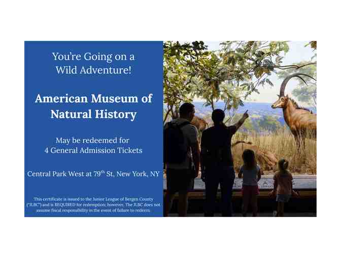 American Museum of Natural History - (4) General Admission Passes - Photo 1