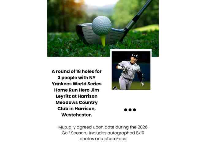 Golf for 3ppl w/ Jim Leyritz, NY Yankees World Series Home Run Hero - Photo 1
