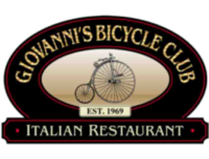 $75 Giovanni's Bicycle Club Gift Card & Educated Guess Pinot Noir - Photo 1