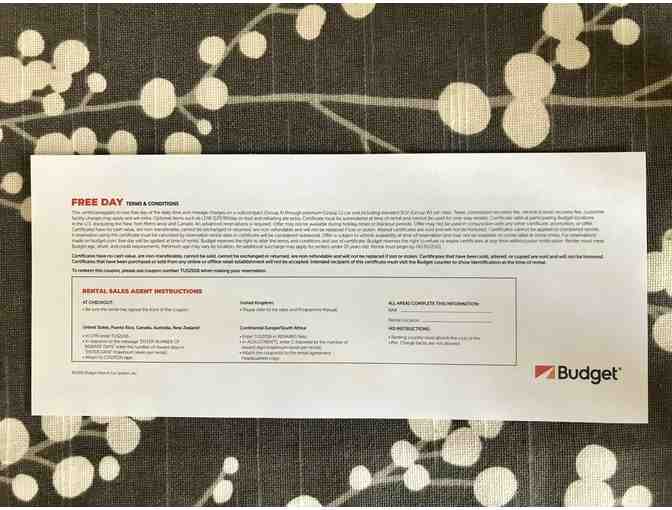 5-Day Avis Car Rental!