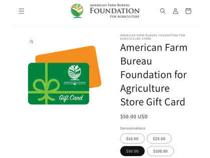AFBF Foundation Gift Card $50