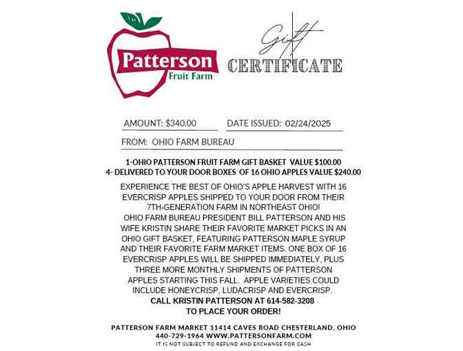 Patterson Farms Basket and Apple Subscription