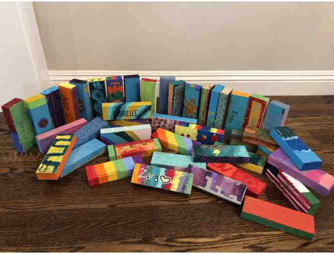 Italian 4th Grade Class Project ~ Homemade Jenga!