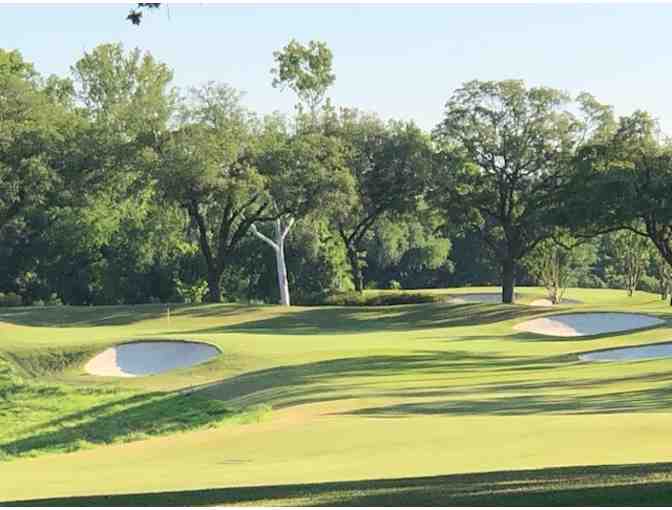 Houston Country Club - A foursome with carts, range and f/b at Halfway House