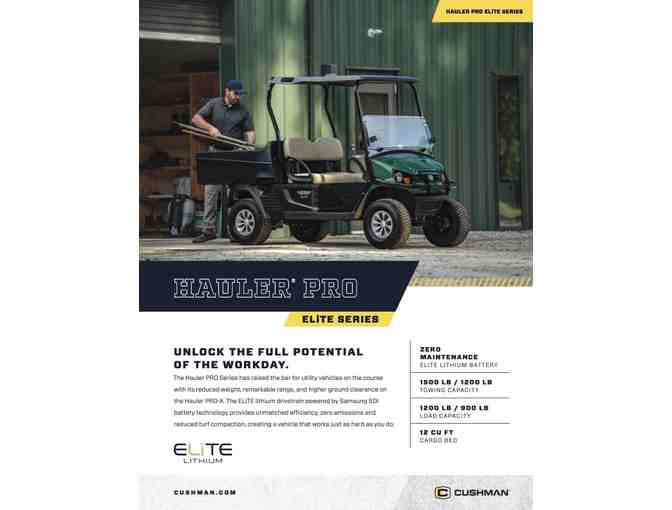 Cushman Hauler Pro (ELiTE) and LESCO Broadcast Spreader Stainless Steel w/ Deflector