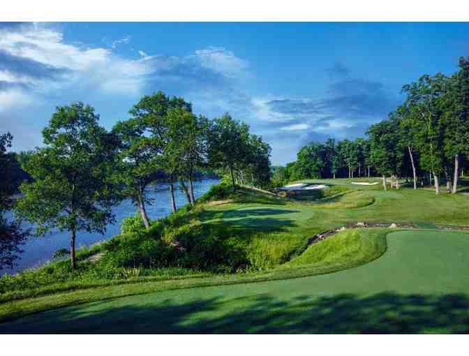 TPC Deere Run - One foursome with cart and practice balls