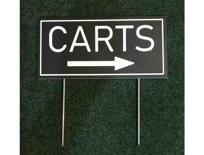 HDPE/Routed Plastic Cart Directional Sign