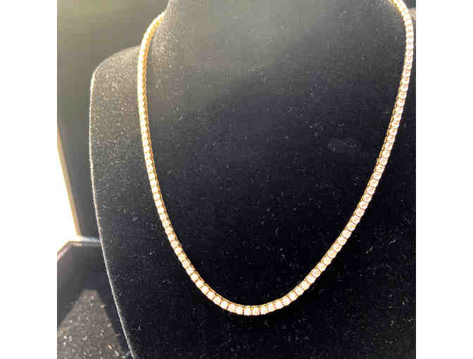 Exceptional 14K Yellow Gold and Colorless Stone Choker