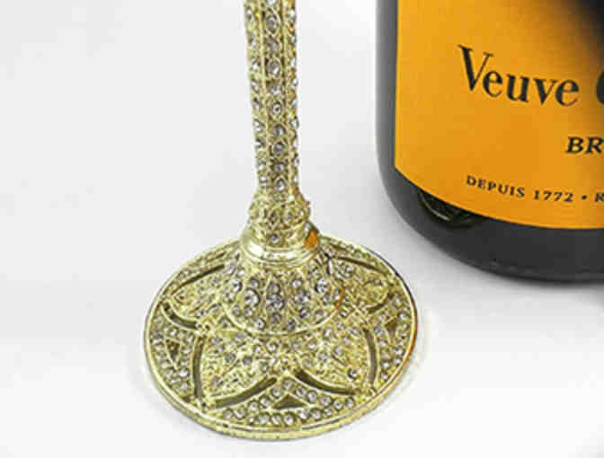 Olivia Reigel Elegant Crystal Champagne Flute Set with Veuve Clicquot Champagne! - Photo 2