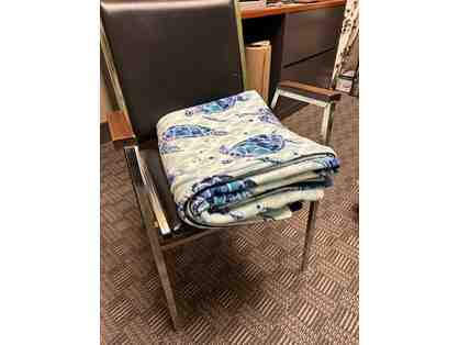 Blanket - Sharks + Turtles (Fleece, Handmade ) - Double-sided