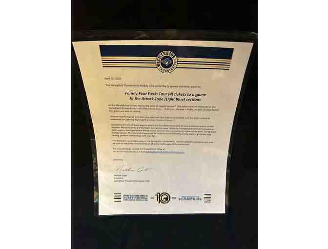 Hockey Tickets (4-pack, Springfield Thunderbirds) Gift Bag +Admission