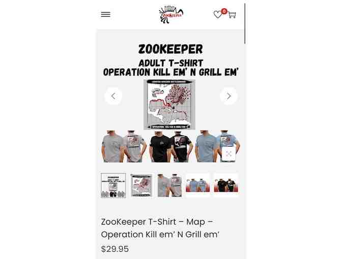 T-Shirt: LIONFISH HUNTER (in Blue, Adult Medium)