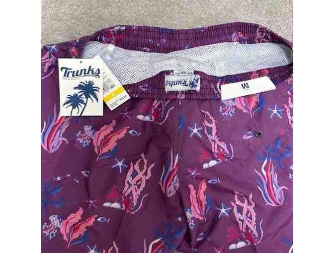 Bathing Suit: FISH CORAL (New, Size Medium, Trunks Co)