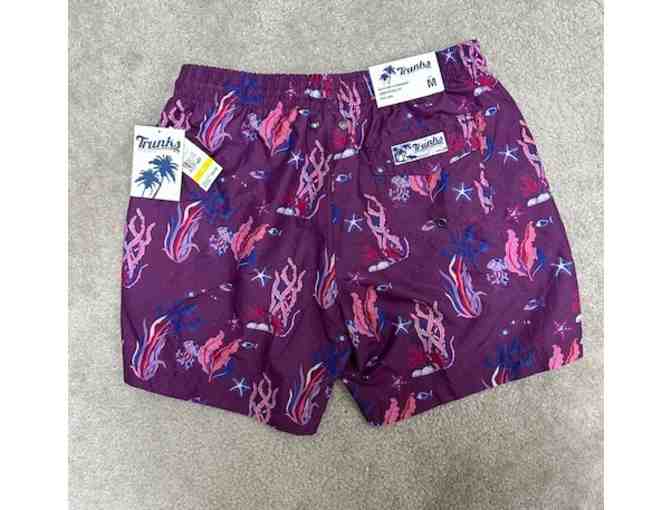 Bathing Suit: FISH CORAL (New, Size Medium, Trunks Co)
