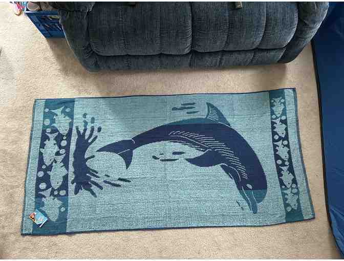 Beach Towel (Dolphin) - FUN, Oversized (72 x 36
