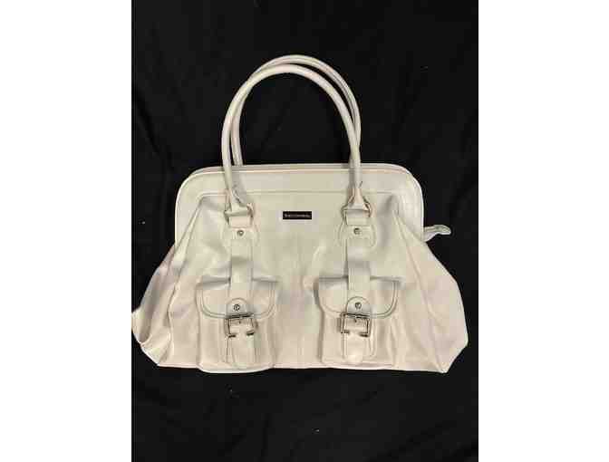1 DIOR Style HANDBAG (White Leather, Pocketbook, New with Storage Bag)