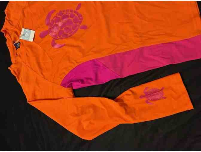 TURTLE Shirt - Orange / Pink (Adult Rashguard, Size Medium)