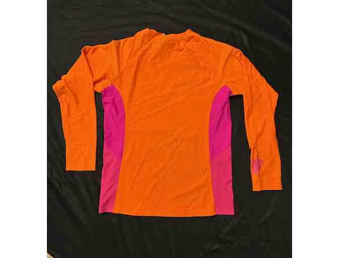 3 TURTLE SHIRT - Orange/Pink, Adult Rashguard, Size Small