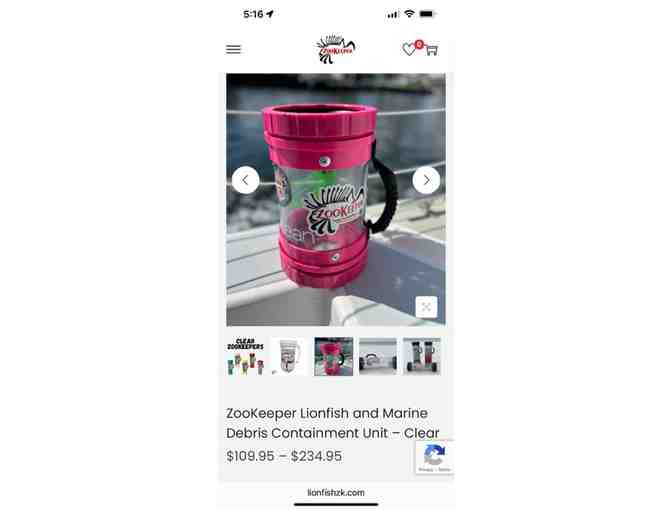 LIONFISH: ZOOKEEPER (Marine Container) (Travel-Size, 12', Pink)