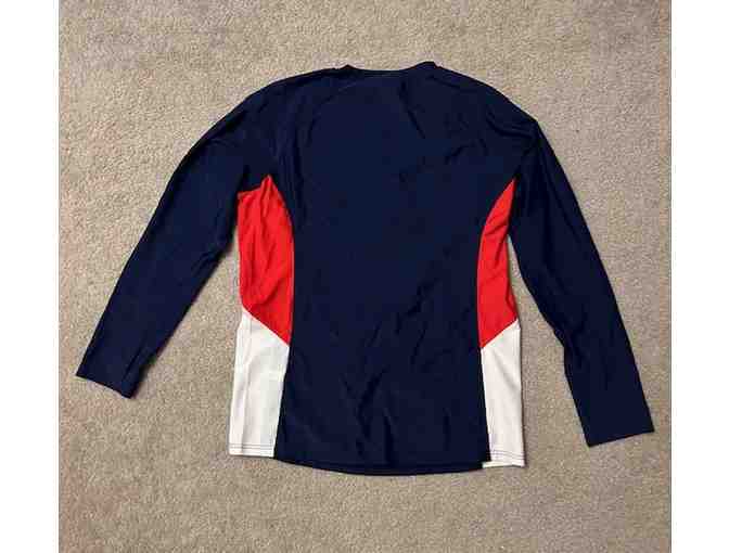 1 TURTLE SHIRT - Blue, Adult Rashguard (Size Small)