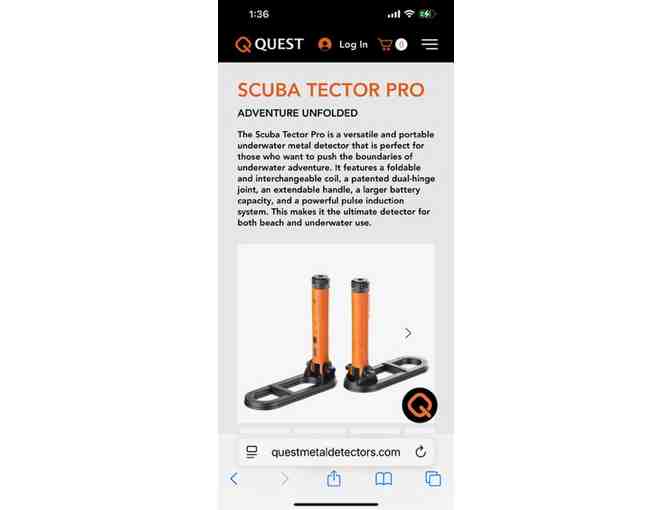 1 METAL DETECTOR: 'Underwater, Scuba Tector PRO'