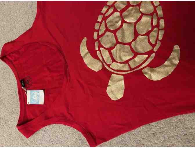 2 TURTLE Tank Top - Red, Women's Medium (New)